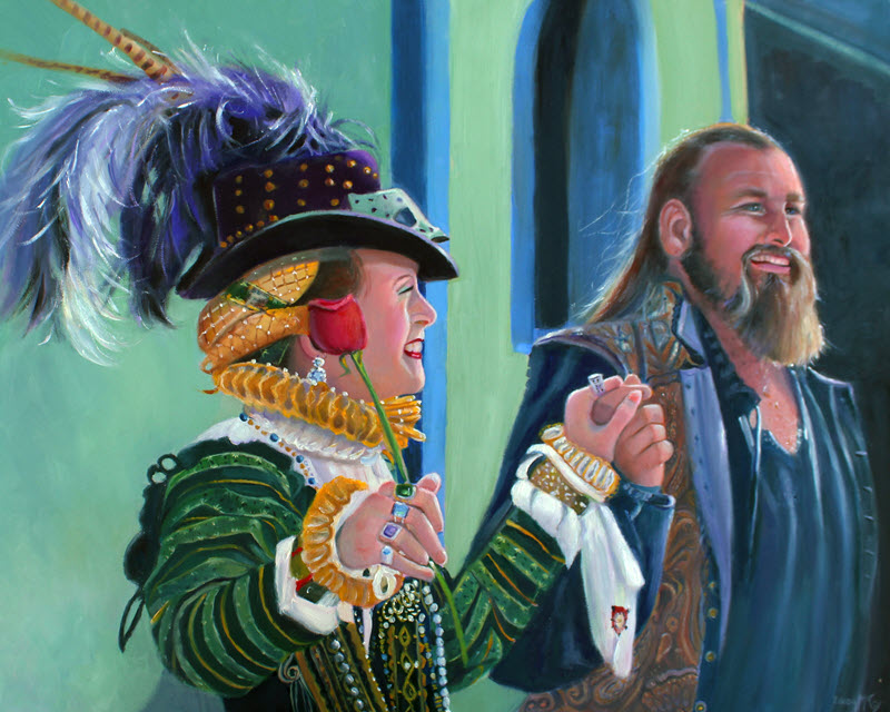 Renaissance Festival, an oil painting by Linda McCoy